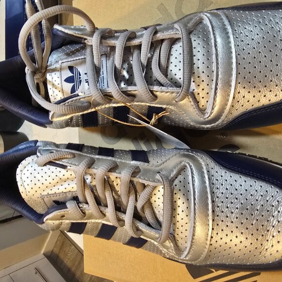 Adidas Originals Galaxy OG Silver Metallic/Night Indigo Shoes JR1614 MENS SZ 10 - Picture 3 of 14